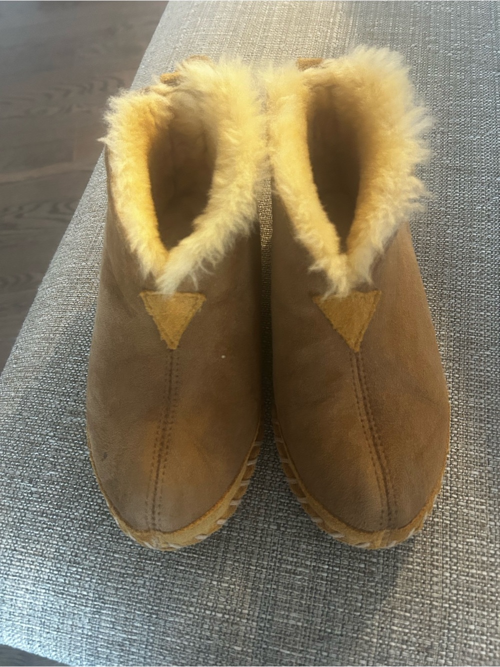 L.L. Bean Women's Suede/Shearling-Lined Slip-On Bootie Slippers